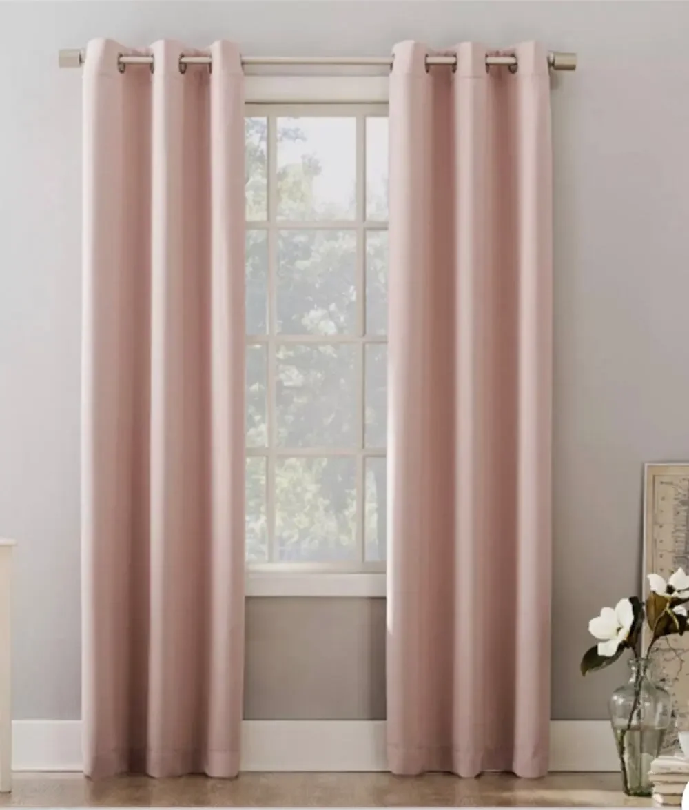 Lichtenberg Blush Pink Curtain Panels 54x95 2 Pack Sealed New